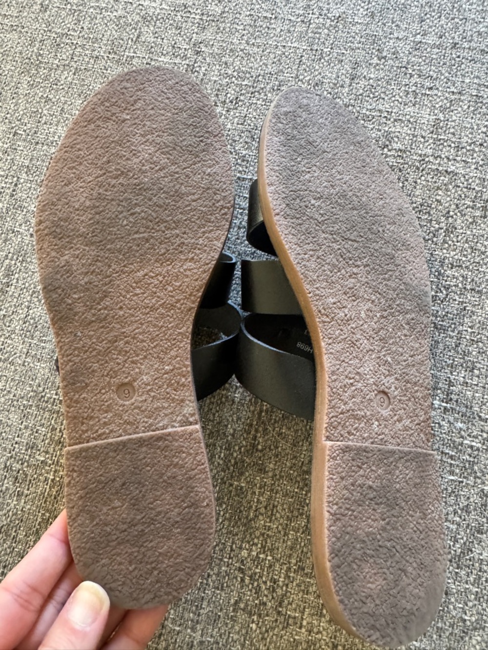 Madewell Black Multi-Strap Slide Sandals with Knot Detail - Picture 3 of 3